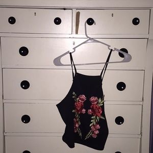 Lanshife Spaghetti Crop Top